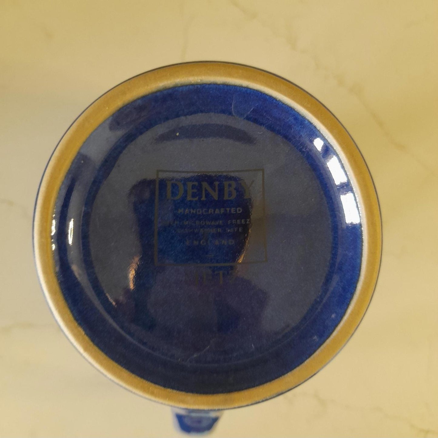 Denby METZ blue and green 8" tall pitcher