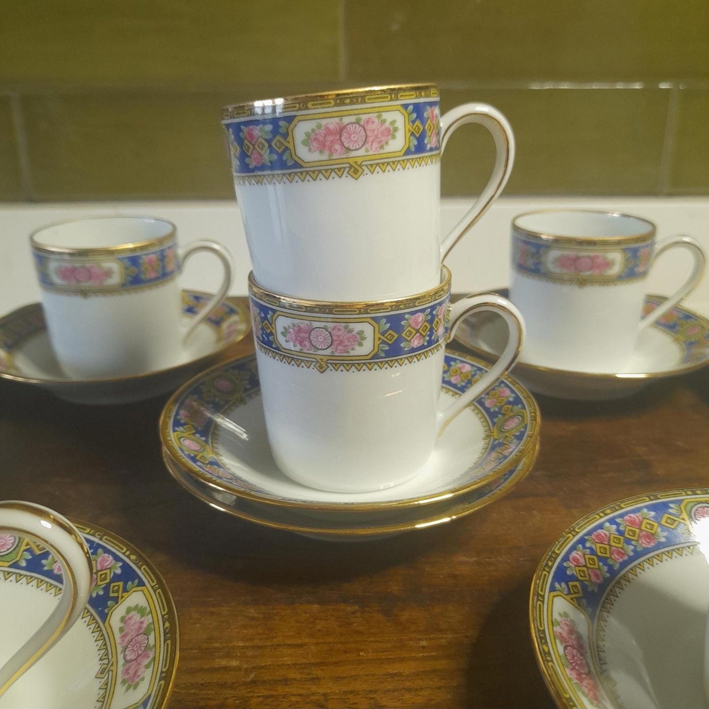 Limoges set of 6 demitasse cups and saucers