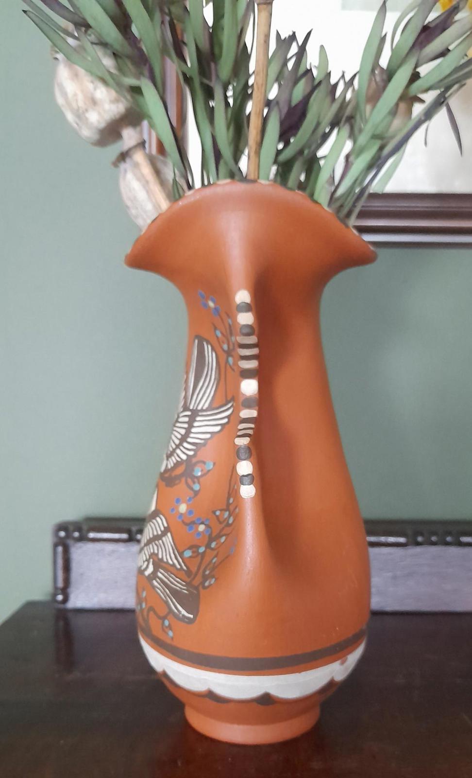 A vintage Bellon art pottery vase