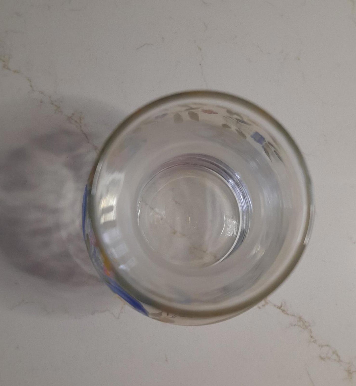 Small handpainted glass vase