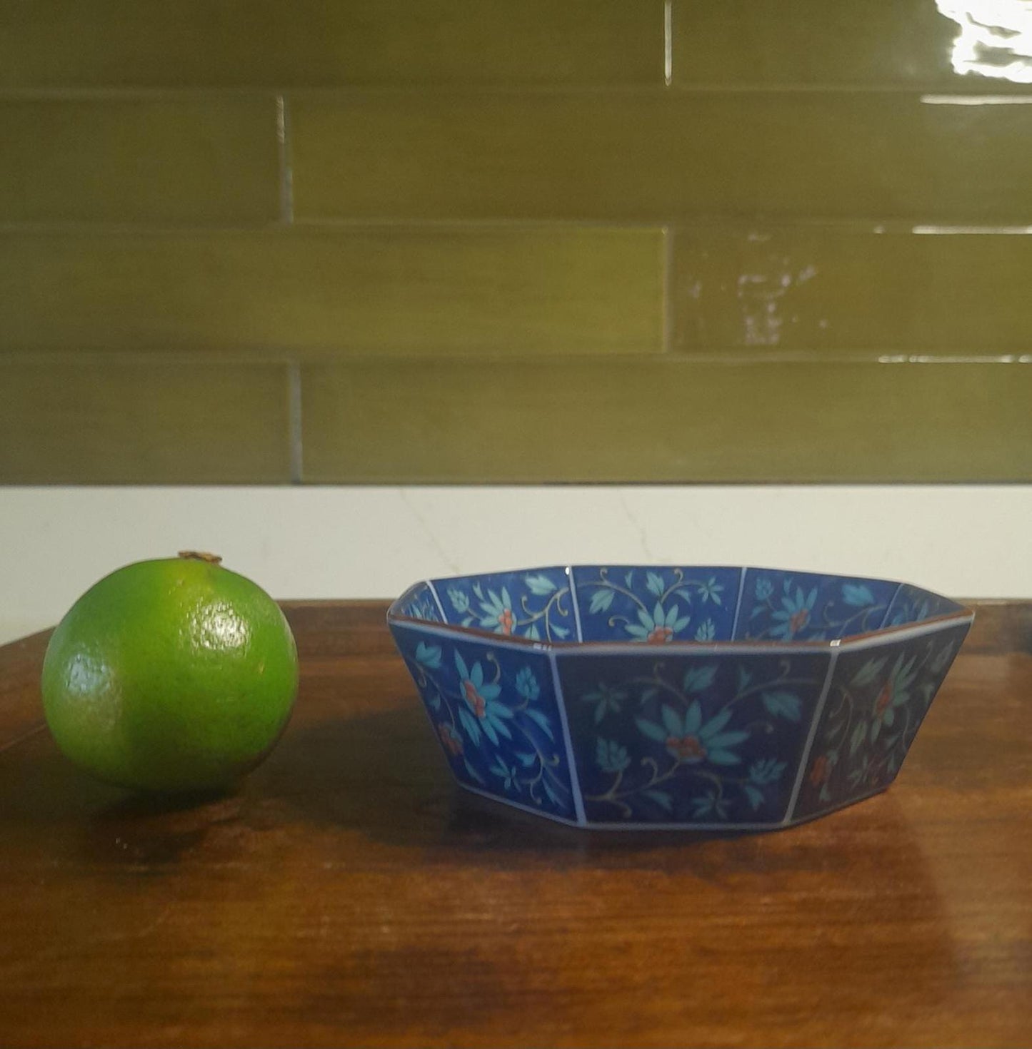 Octagonal Japanese small serving dish