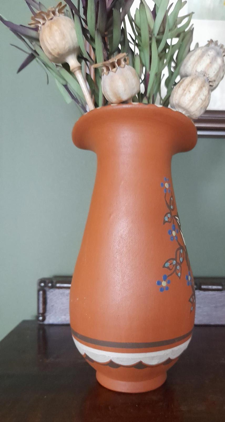 A vintage Bellon art pottery vase