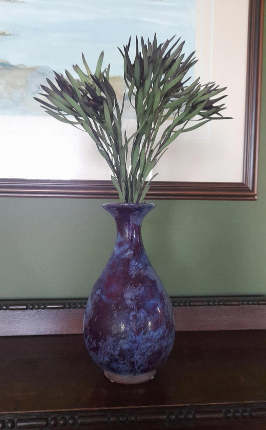 A Chinese vase with marbled glaze effect
