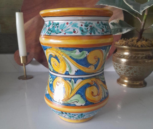 Colourful Caltagirone? hand painted vintage vase