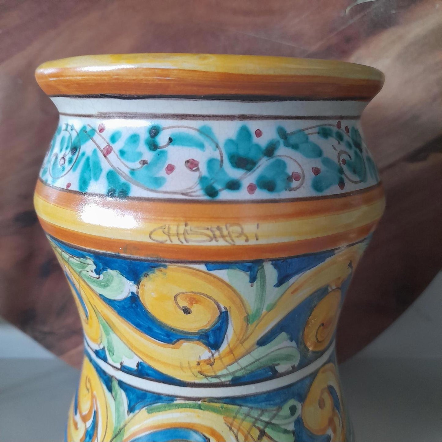Colourful Caltagirone? hand painted vintage vase