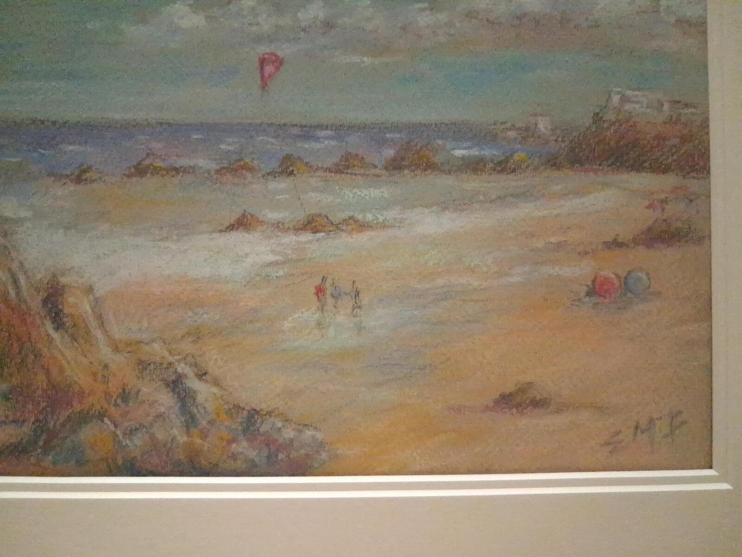 Unframed original pastel artwork by artist EMB