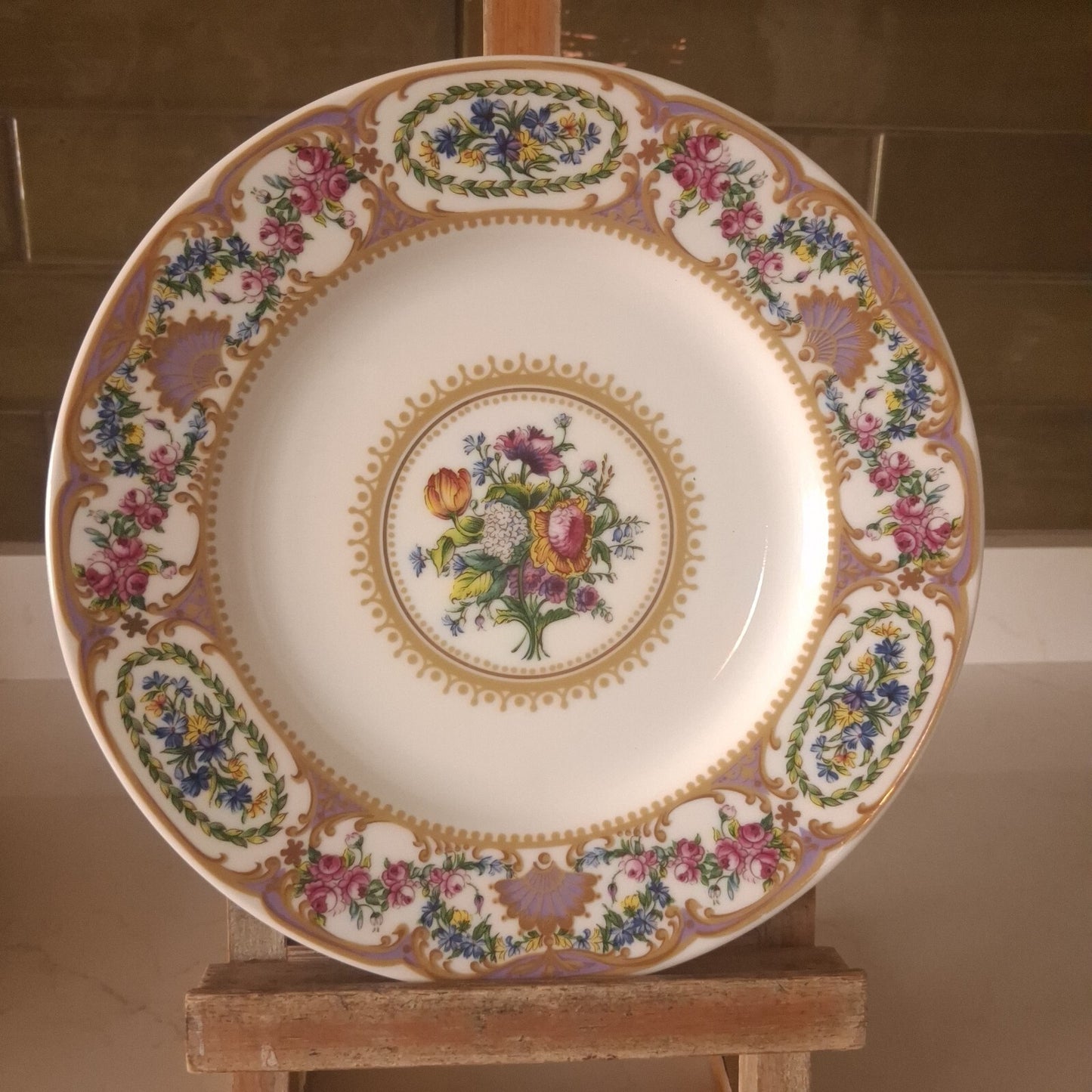 Set of 4 Vintage Style Sèvres Porcelain Plates | Made in Japan | Boxed Gift Set