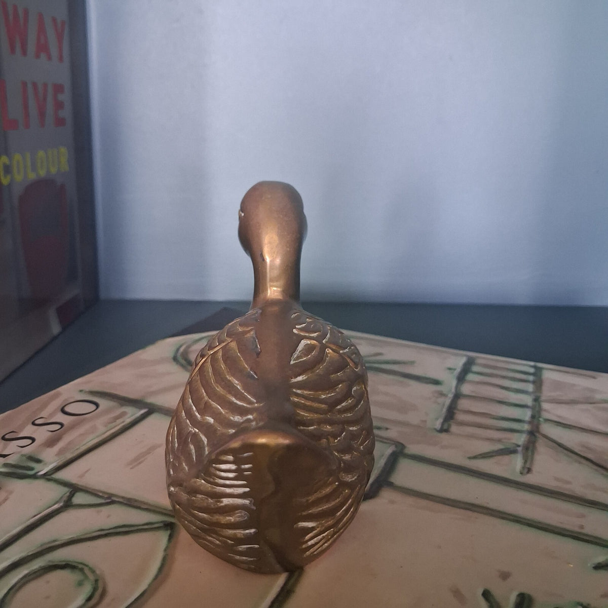 Vintage Brass Duck Figurine