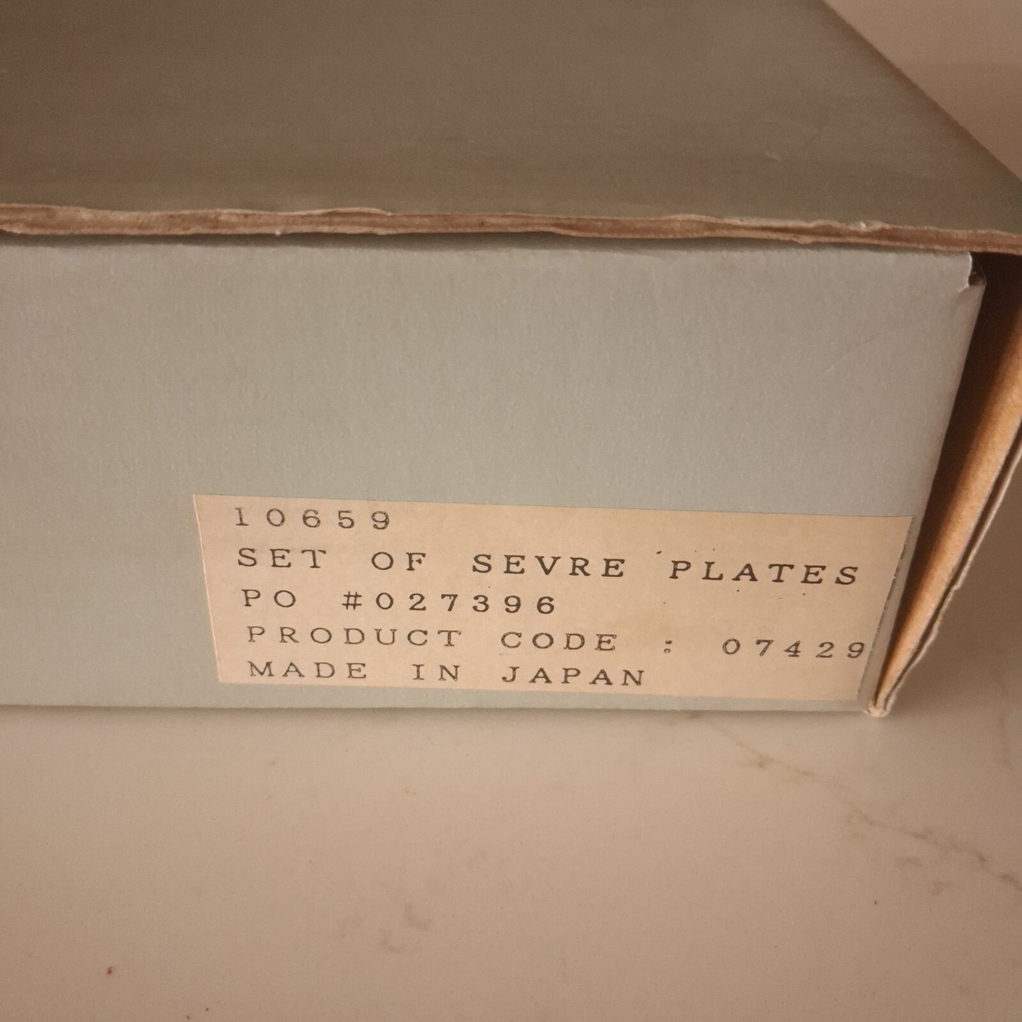 Set of 4 Vintage Style Sèvres Porcelain Plates | Made in Japan | Boxed Gift Set
