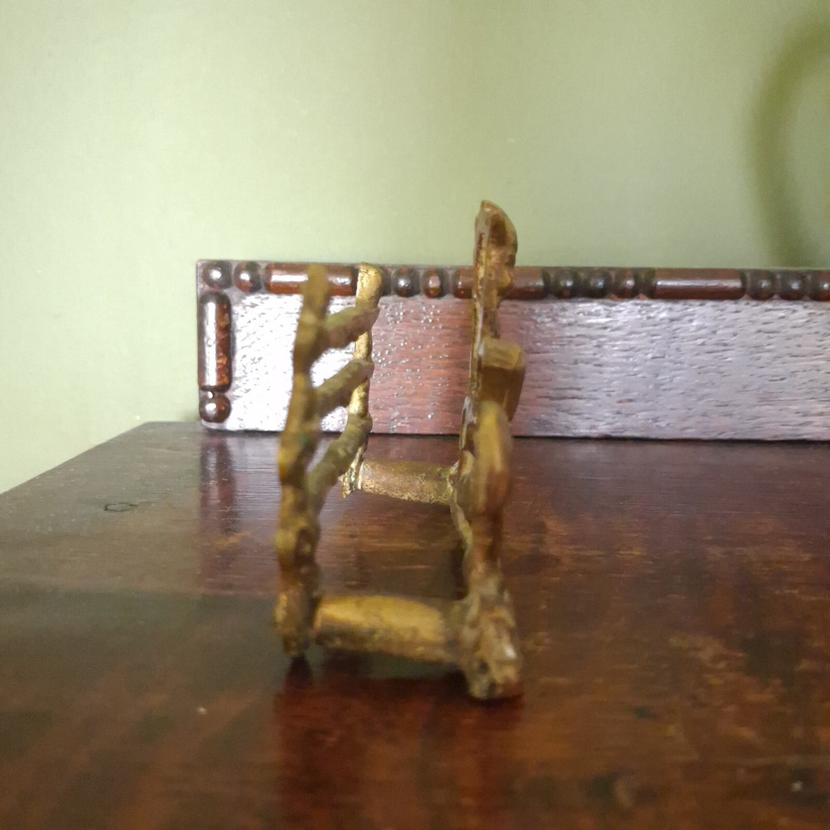Vintage Brass Pixie Letter Rack