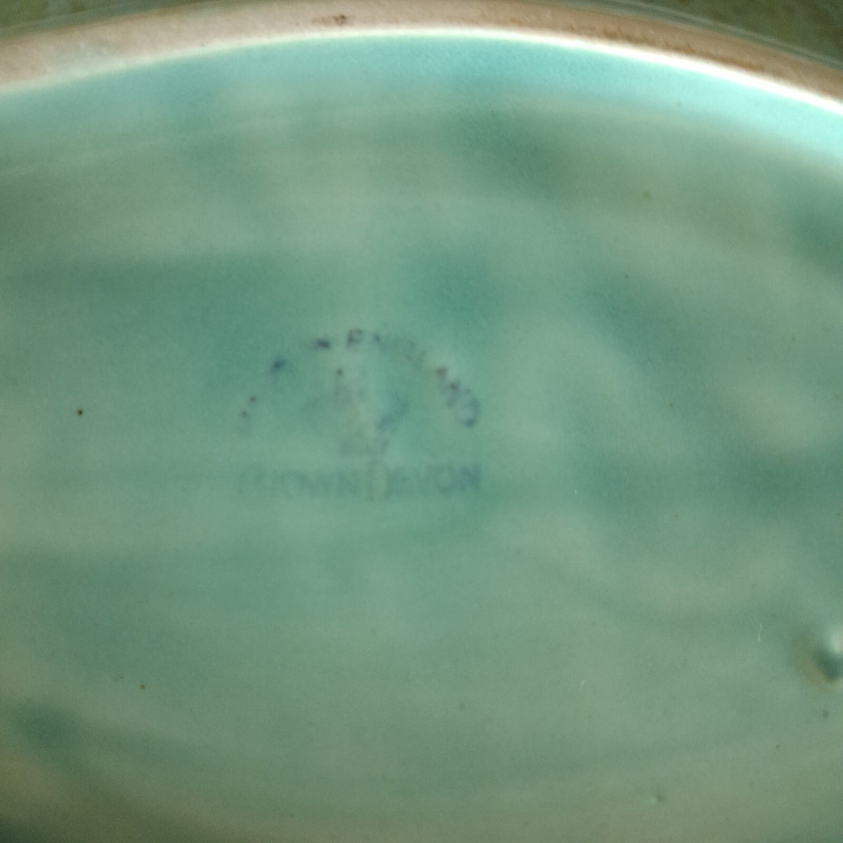 Vintage Crown Devon 782 Oval Serving Dish Green Art Deco Pottery