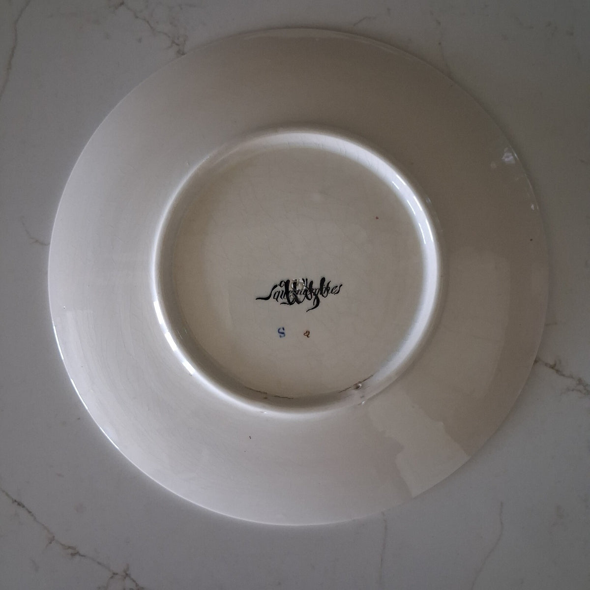Antique French Sarreguemines Plates Set of 2