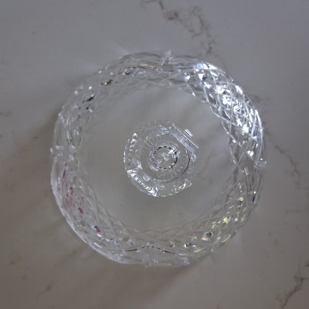 Stuart Crystal "Glengarry" Lidded Candy Dish | Cut Glass Bonbonnière 5.75"