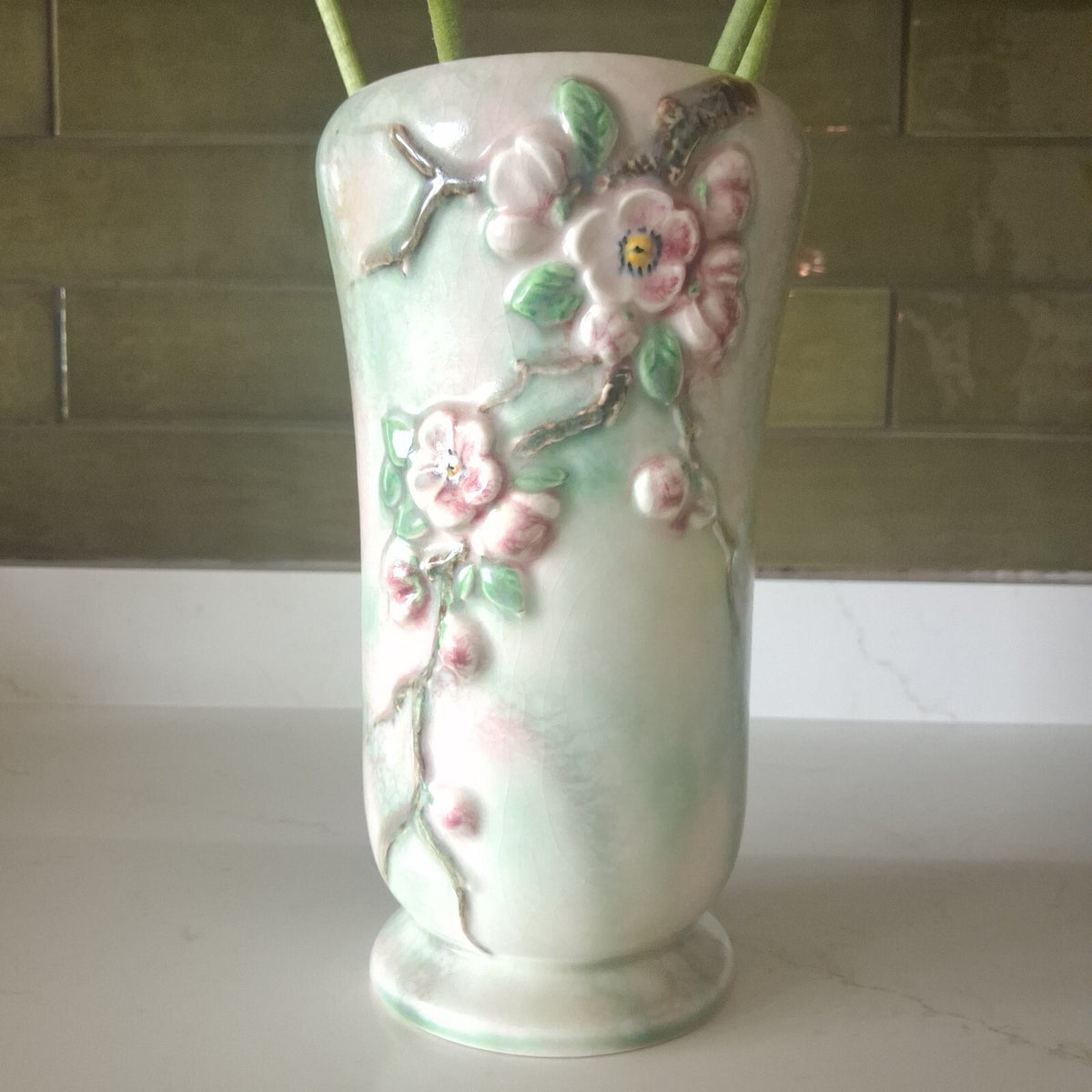 Vintage SylvaC Apple Blossom Vase 2870