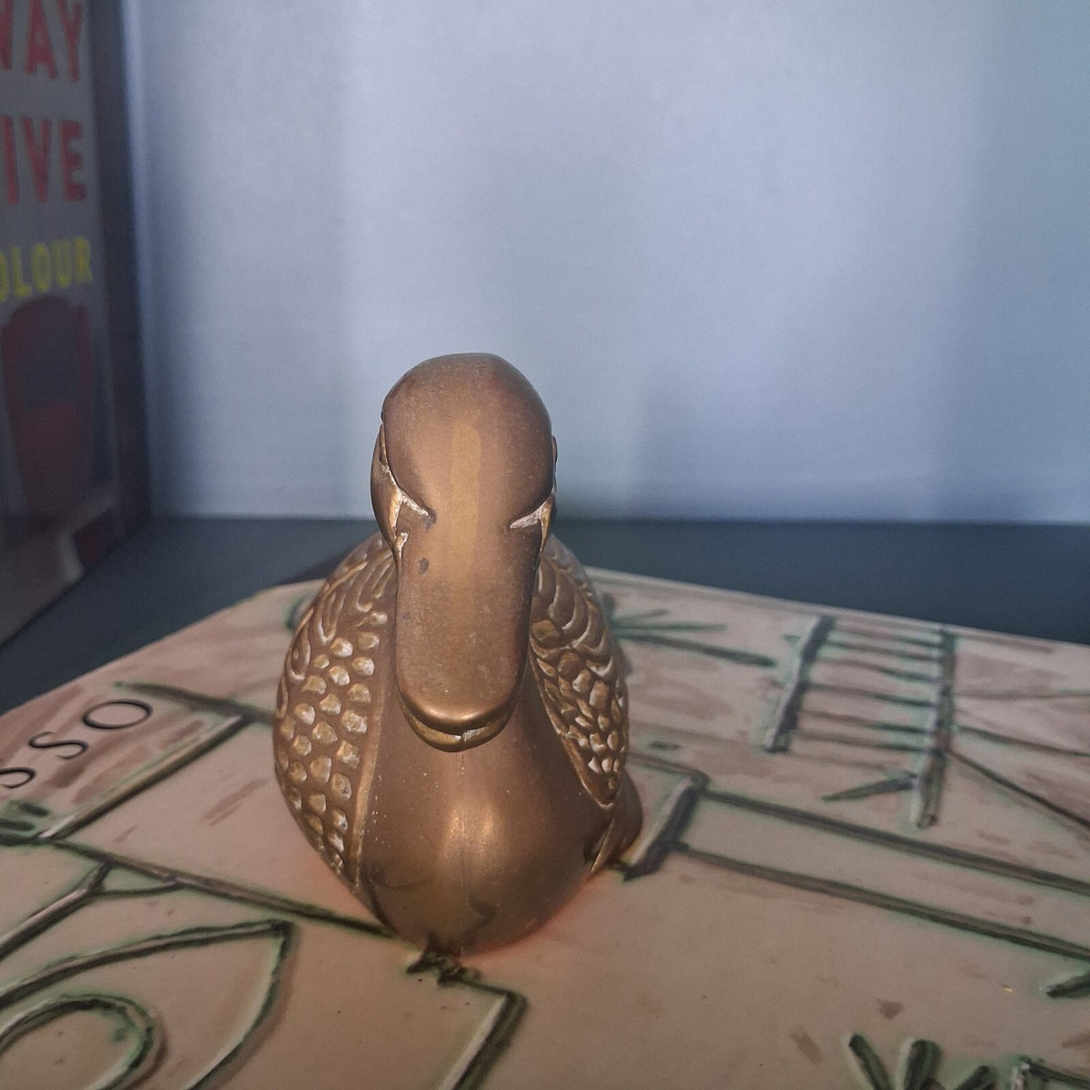 Vintage Brass Duck Figurine