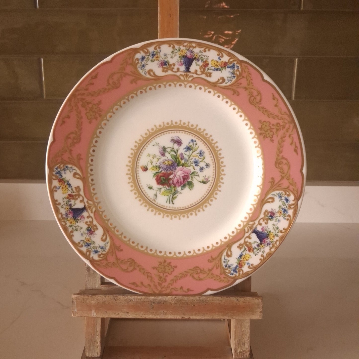 Set of 4 Vintage Style Sèvres Porcelain Plates | Made in Japan | Boxed Gift Set
