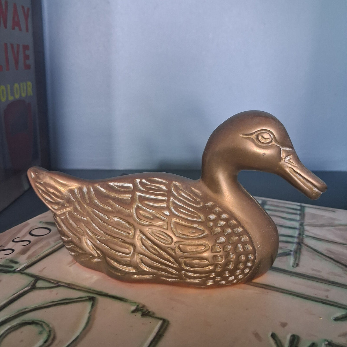 Vintage Brass Duck Figurine