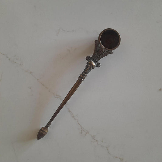Vintage brass 'puja' or ' panchpatra' holy water spoon.
