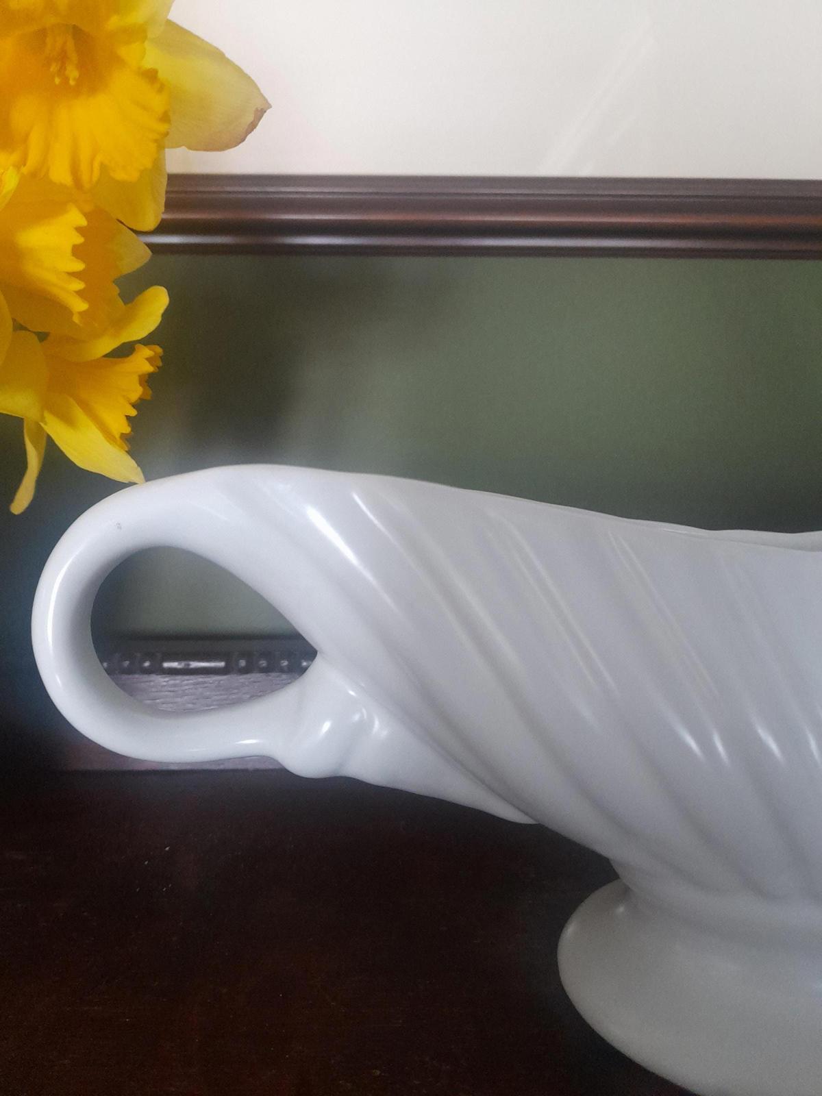 Arthur Wood Kenya double handled white mantle vase