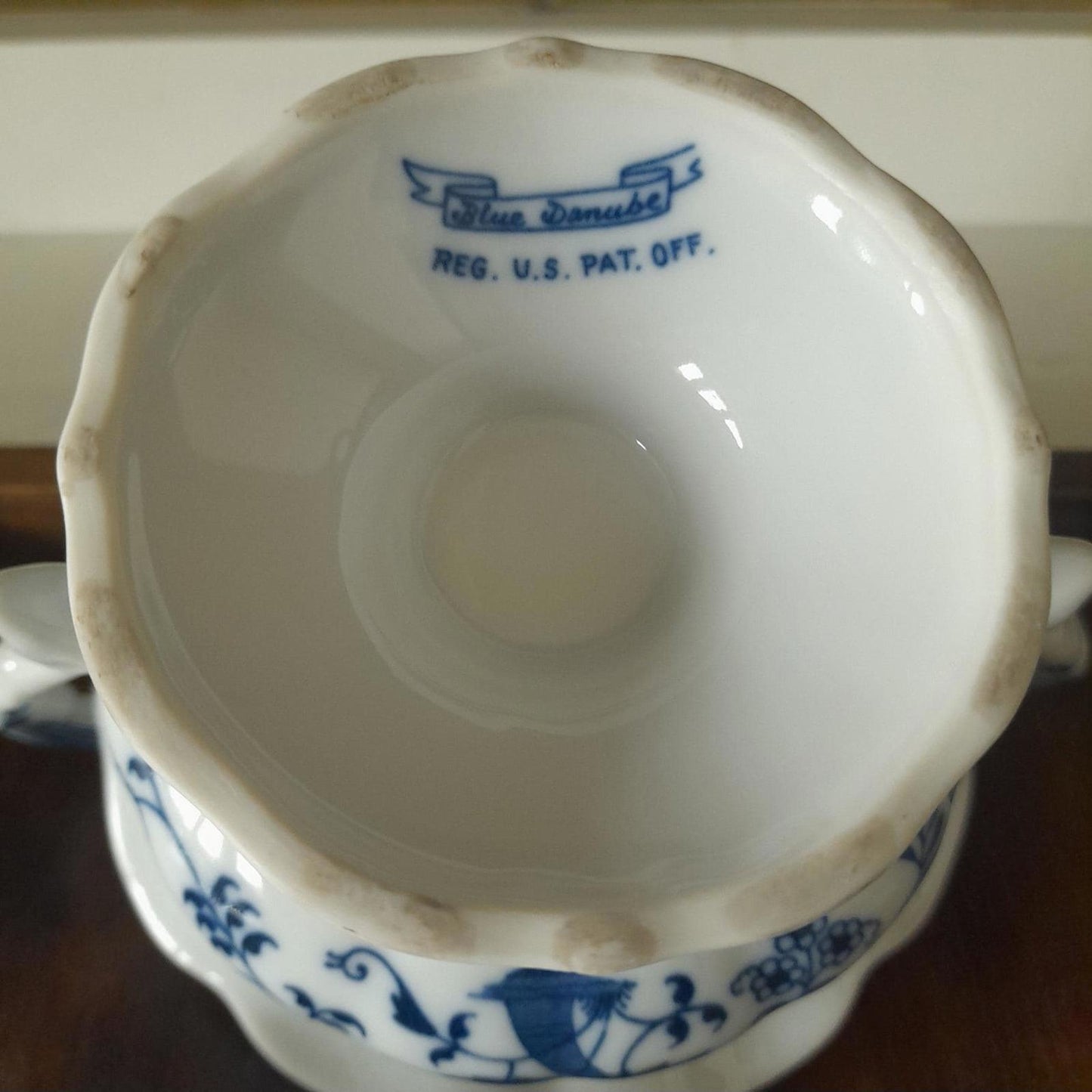 Blue Danube mayonnaise/sugar lidded pedestal