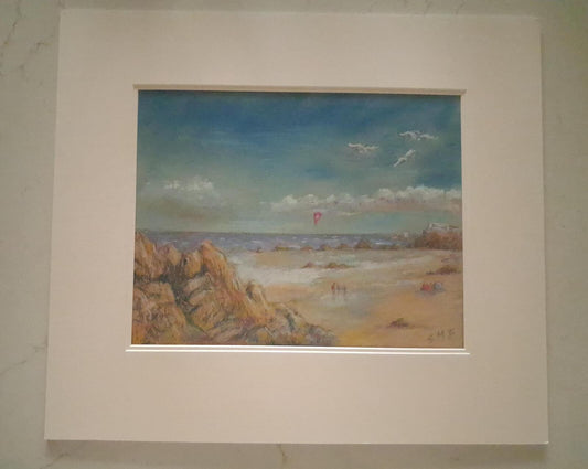 Unframed original pastel artwork by artist EMB