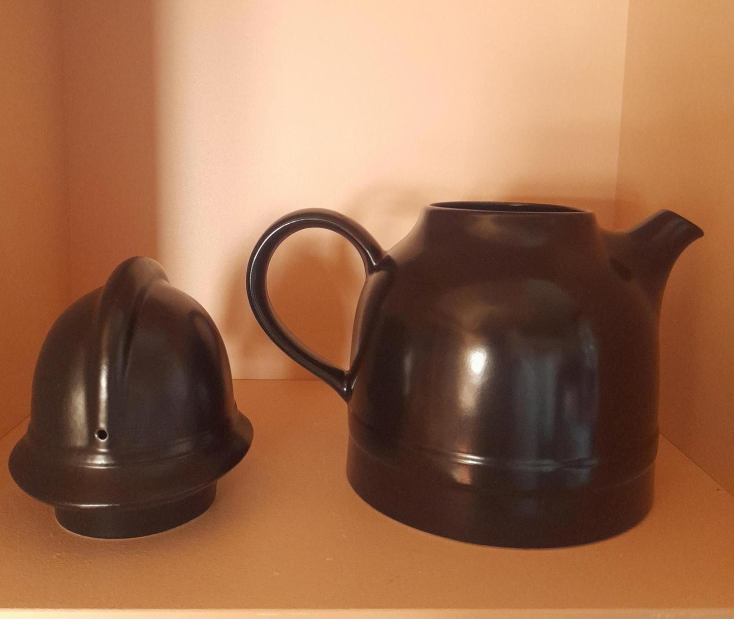 Carlton ware black ceramic policeman tea pot