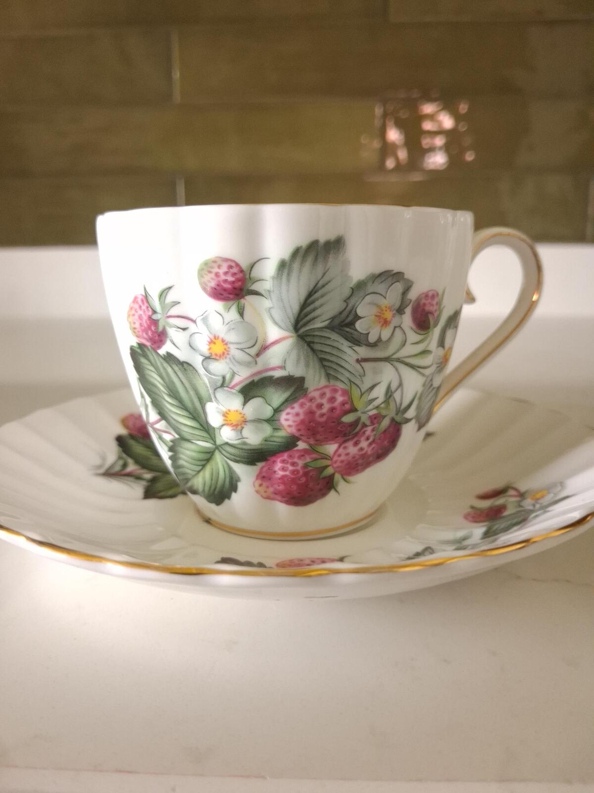 Royal Tuscan Strawberry tea cup and saucer
