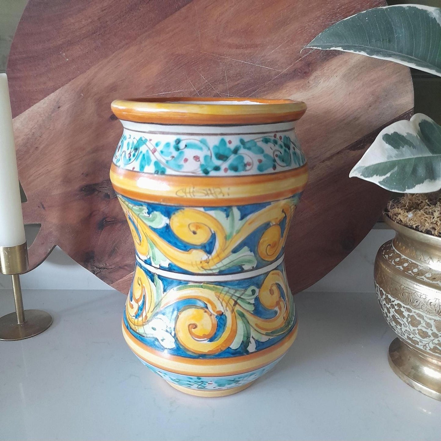 Colourful Caltagirone? hand painted vintage vase