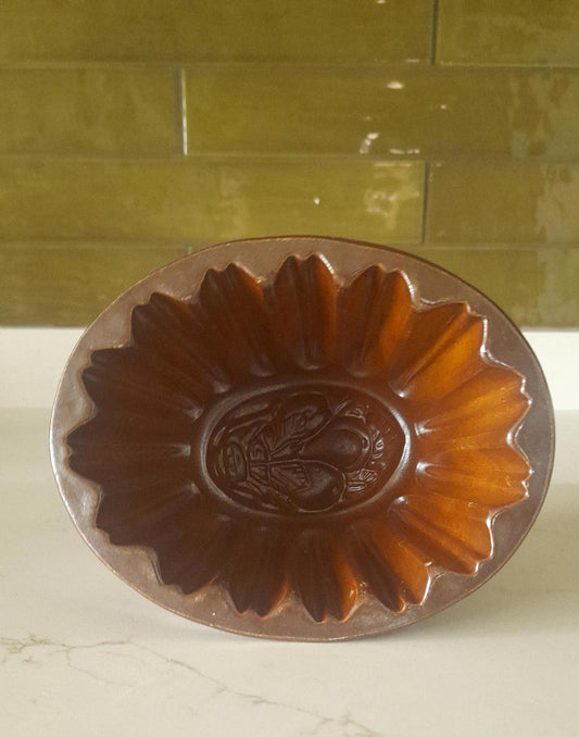 Antique Victorian salt glazed jelly mould