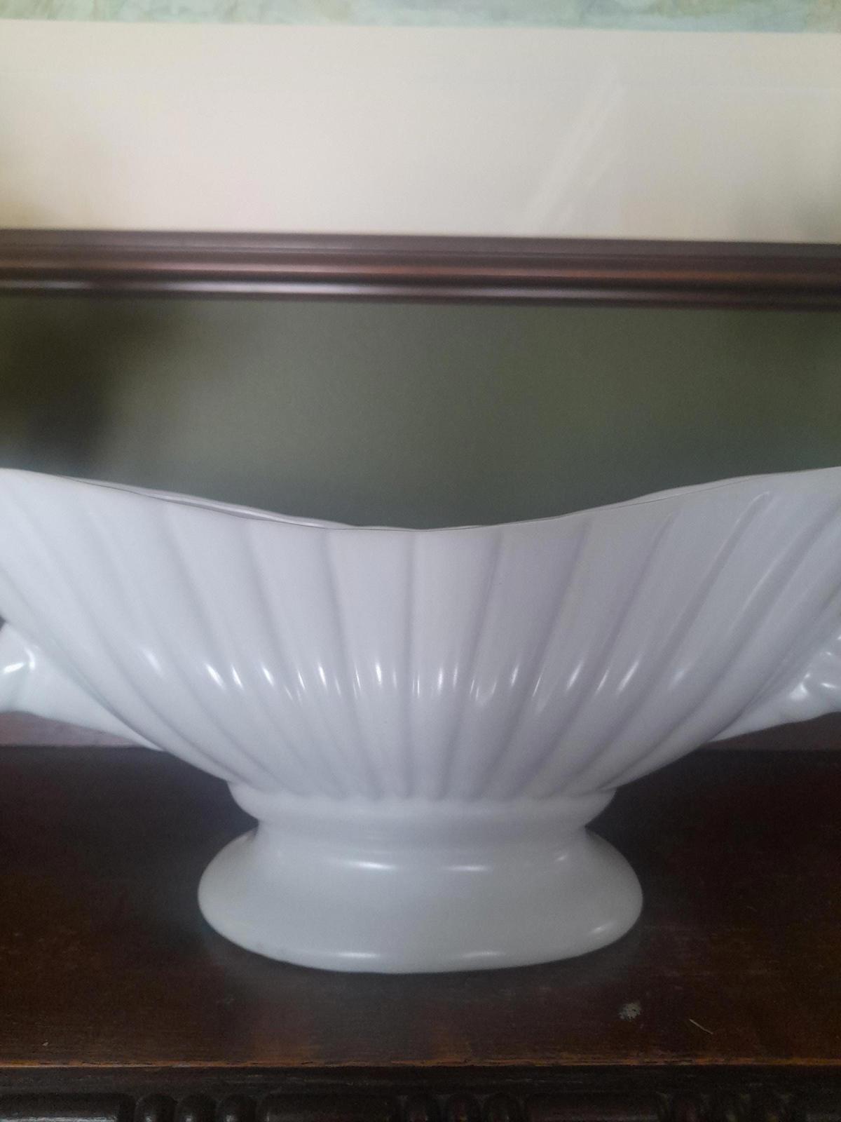 Arthur Wood Kenya double handled white mantle vase