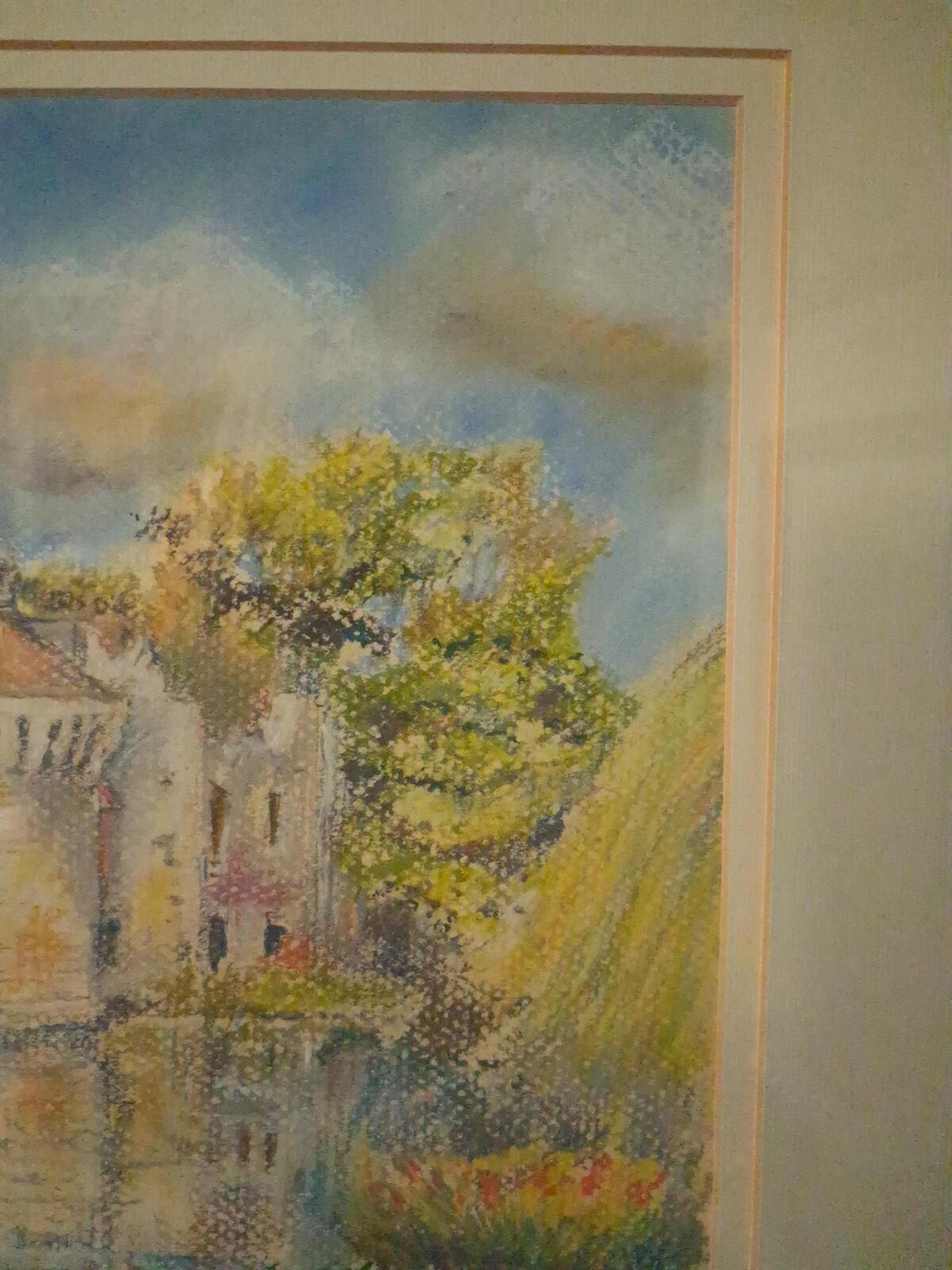 Framed original pastel artwork by artist EMB