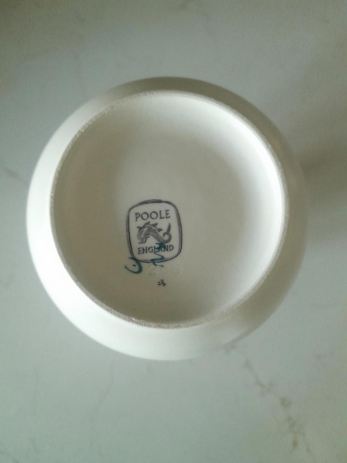 Poole pottery hand painted floral vase