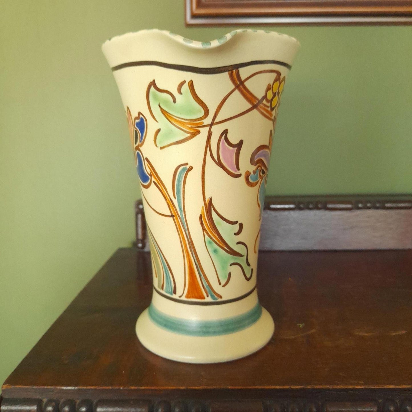 Honiton handpainted floral jug