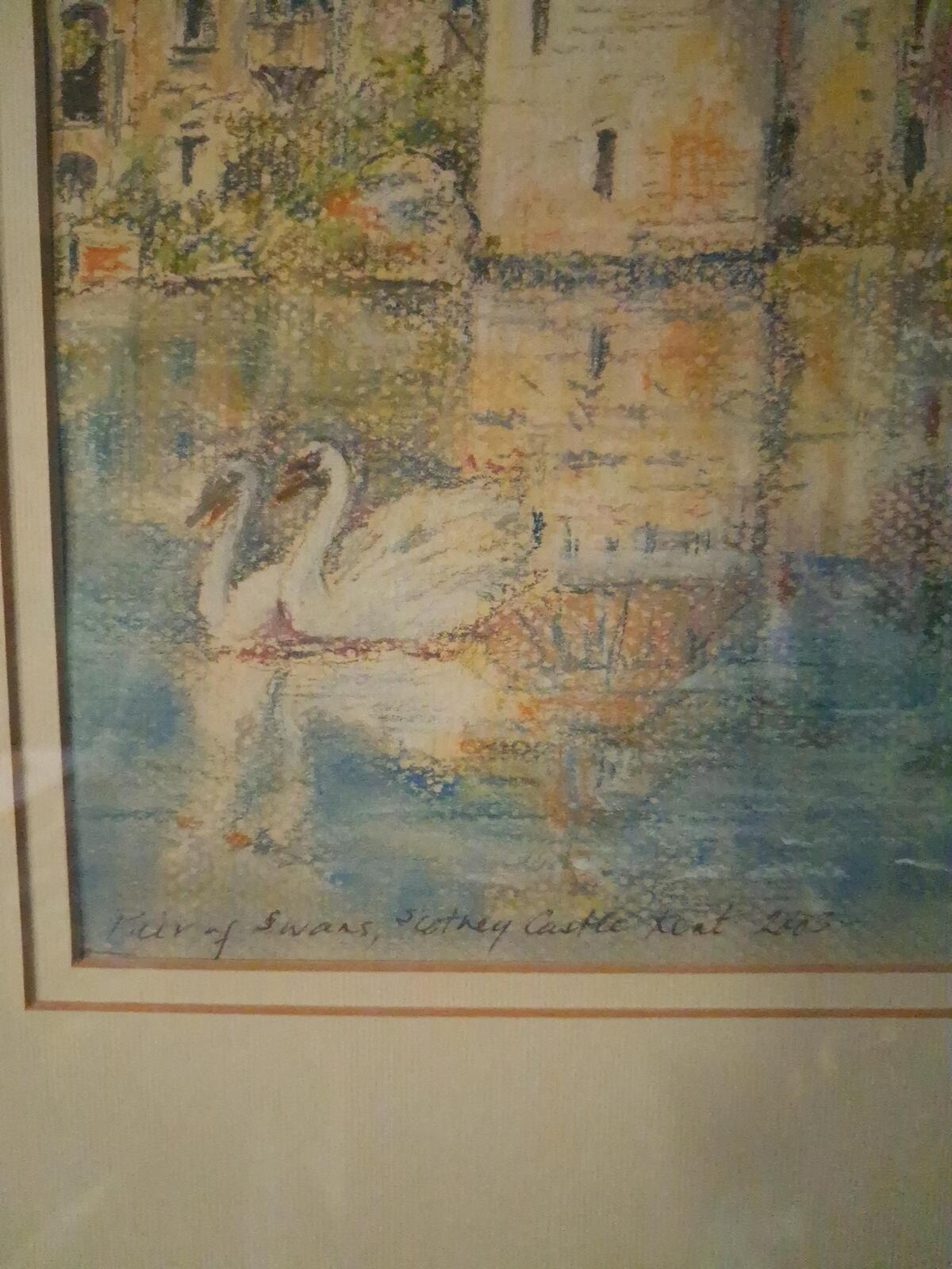 Framed original pastel artwork by artist EMB
