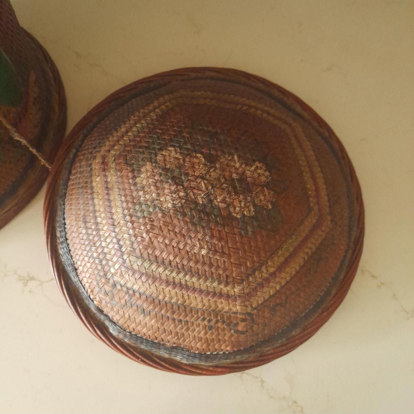 Traditional Cambodian rattan wedding basket