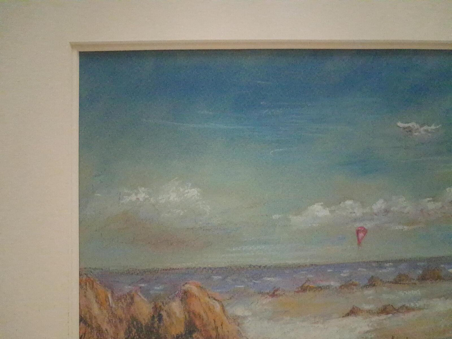 Unframed original pastel artwork by artist EMB