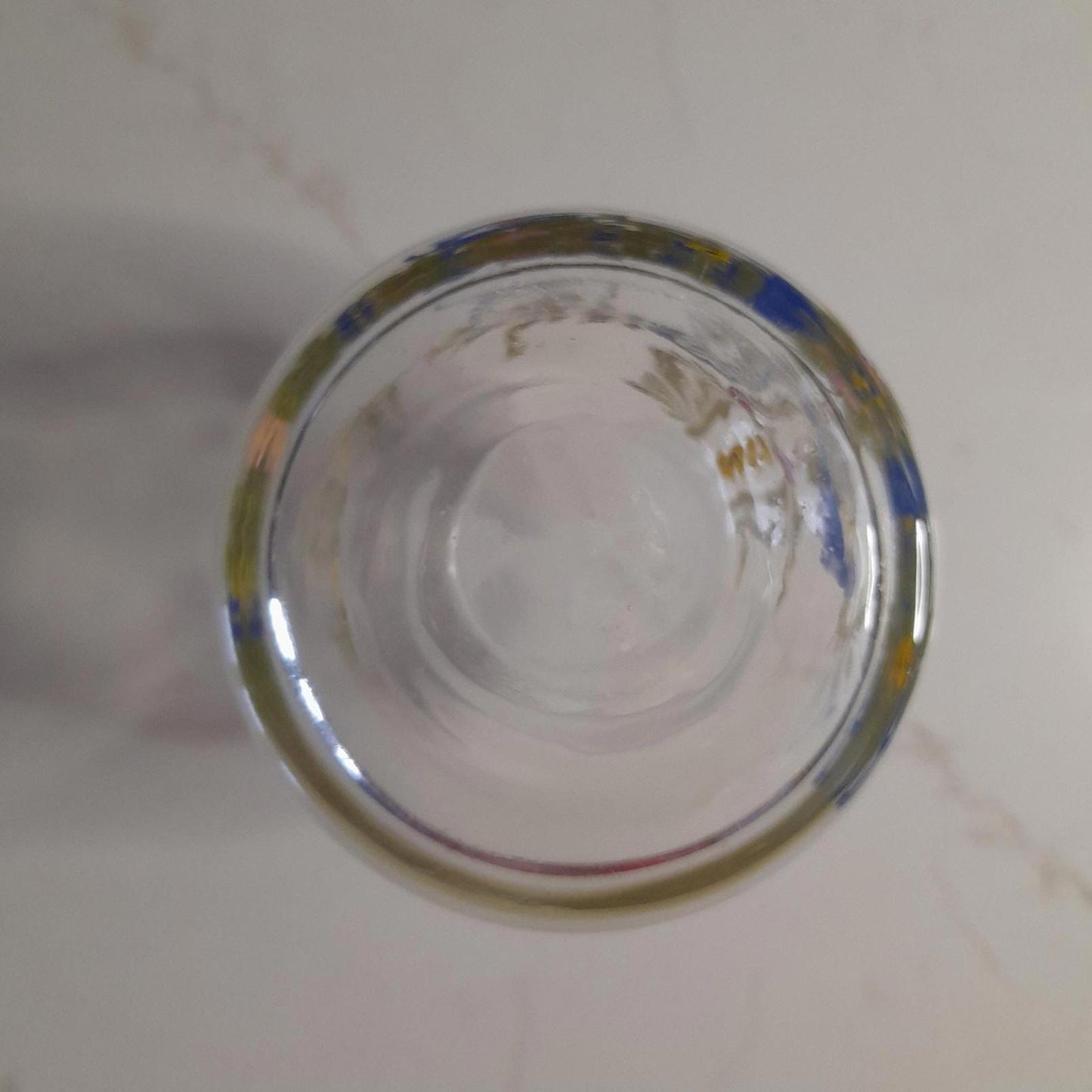 Small handpainted glass vase