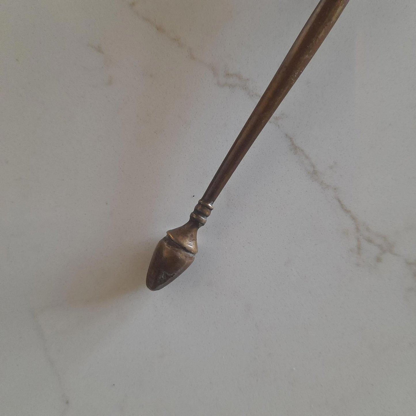 Vintage brass 'puja' or ' panchpatra' holy water spoon.