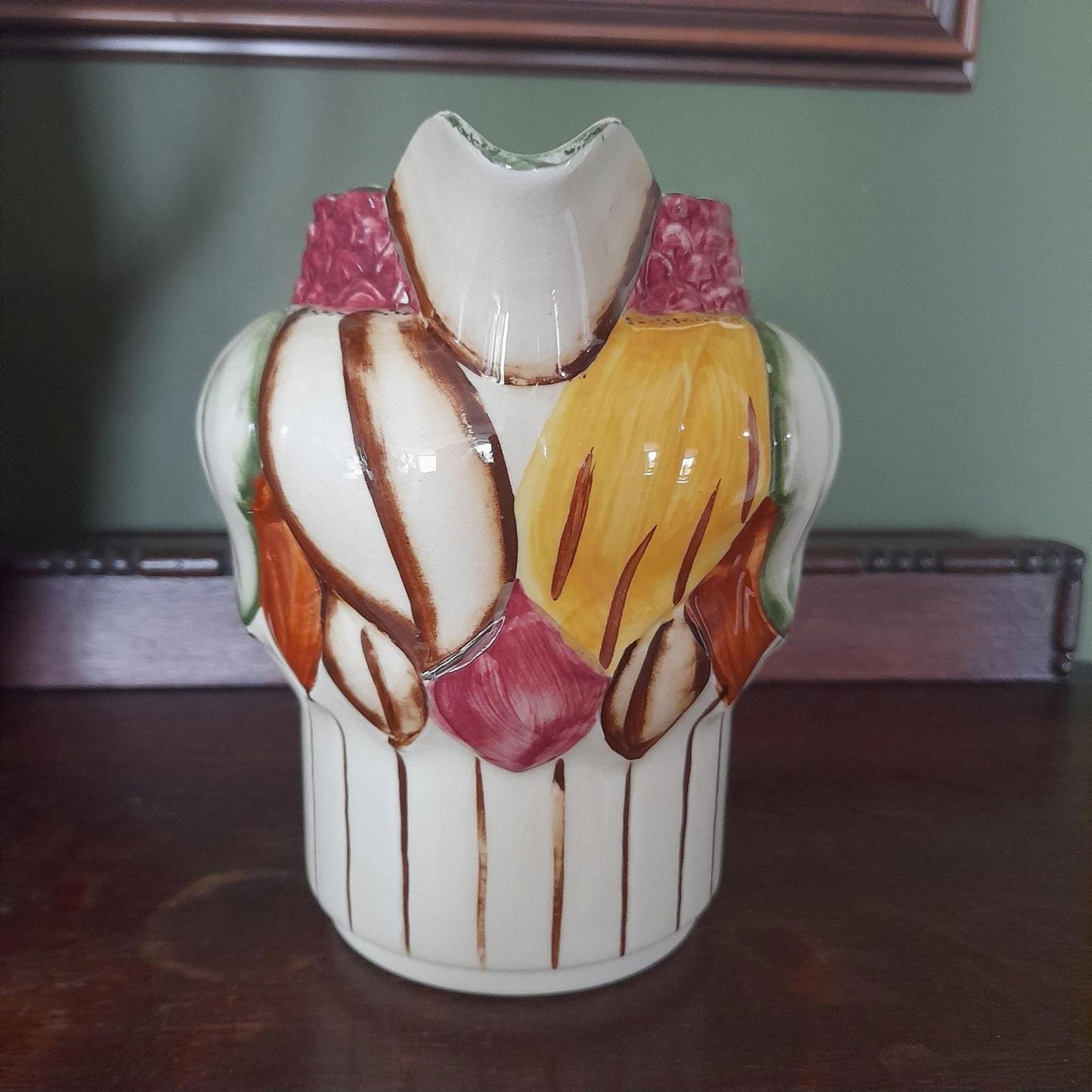 A pair of Art Deco style H. J Wood Ltd Burslem handpainted jugs.