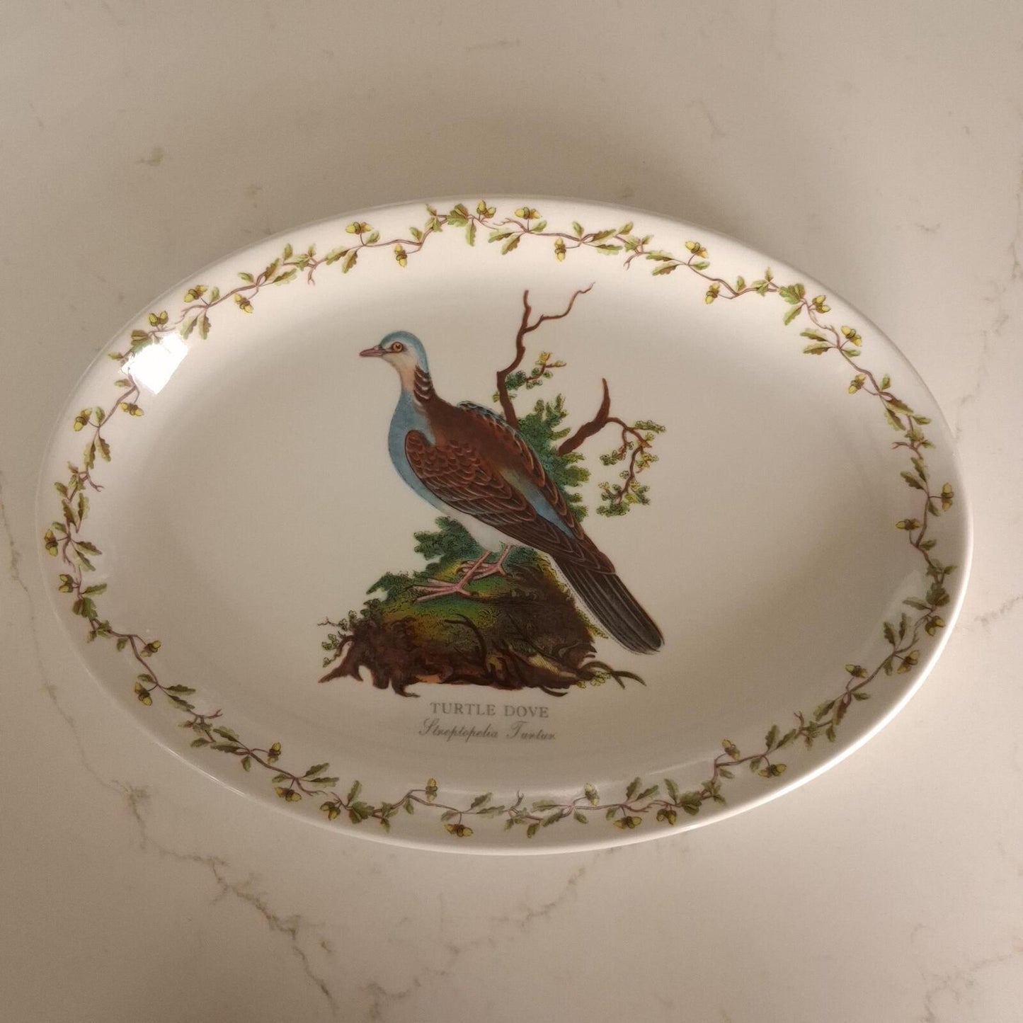 Portmeirion turtle dove oval plate