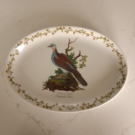 Portmeirion turtle dove oval plate