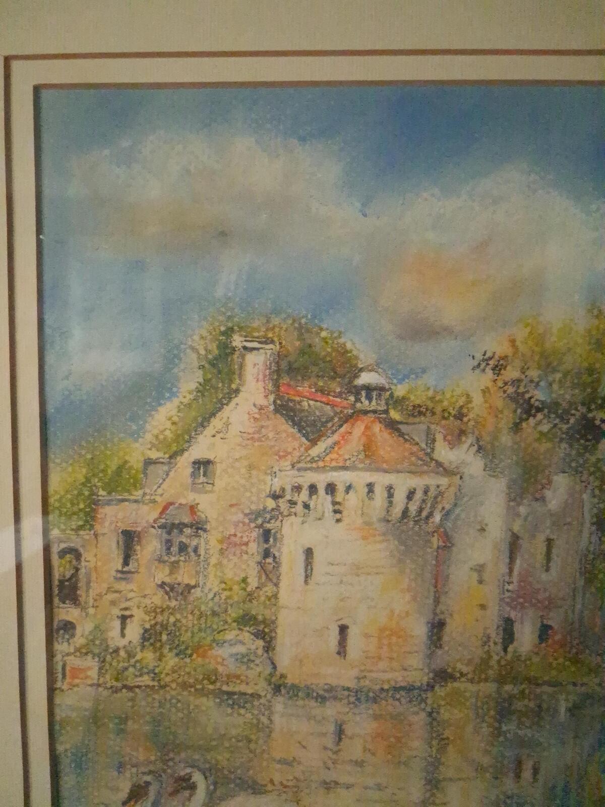 Framed original pastel artwork by artist EMB